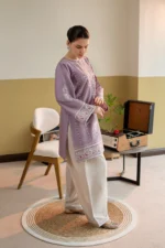 2 Piece-Unstitched Embroidered Lawn With Lawn Embroidered Trouser